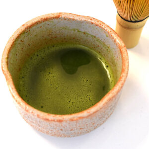 Vasija ceremonial original japonesa Blanca - Matcha