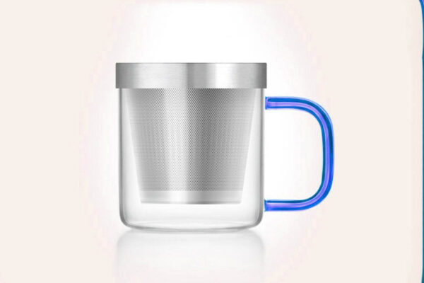 Taza de Té de 350 ml con asa azul